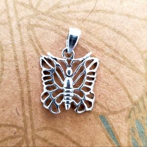 925 Sterling Silver Butterfly Pendant Necklace